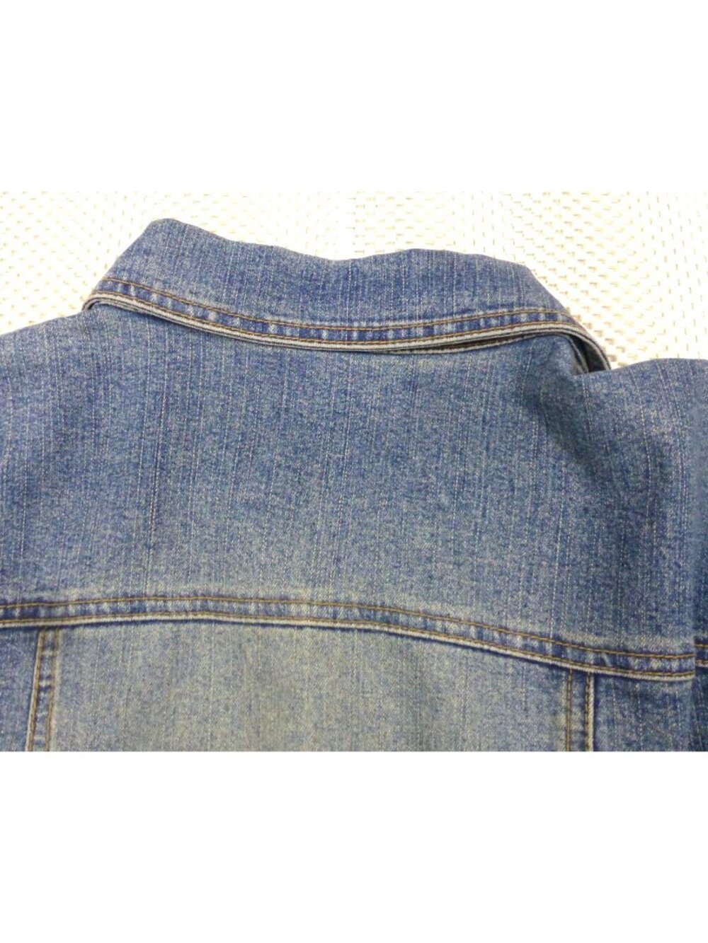 INC Womens Blue Denim Jacket With Rhinestone Buttons Double Pockets - Picture 13 of 13